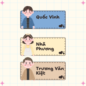 IN nhãn tên học sinh - Mẫu 1